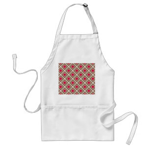 Taupe, leichte Taupe, Hot Pink Ikat Diamonds STayl Schürze