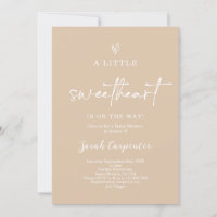 Taupe Little Sweetheart Babydusche