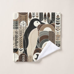 Taupe Mocha Elfenbeinpinguin in Pflanze des Grabwa Waschlappen
