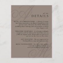 Taupe Modern Edge Elegant Monogram Details