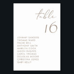 Taupe Moderne handgeschriebene SkriptWedding Tischnummer<br><div class="desc">Diese moderne Tischnummer-Karte zeichnet sich durch eine handgeschriebene Schrift und minimalistische Typografie aus. Personalisieren Sie diese,  indem Sie Ihre Daten hinzufügen. Diese Tischkarte ist ideal für Hochzeiten,  Brautpartys,  Babyduschen und andere Veranstaltungen.</div>