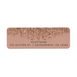 Taupe Pink & Bronze Gold Glitzer Glam Chic Party