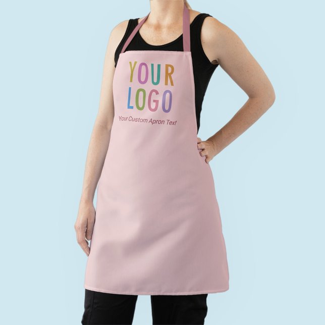 Taupe Pink Personalisierte Schürze Benutzerdefinie (MISOOK Taupe Pink Apron with Logo)