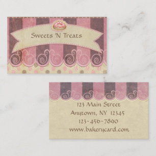 Taupe-rosa Bäckerei Visitenkarte
