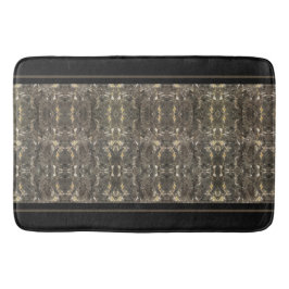 Taupe-schwarzer Marmorstreifen Badematte