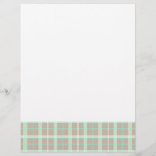 Taupe & Seafoam Kariert