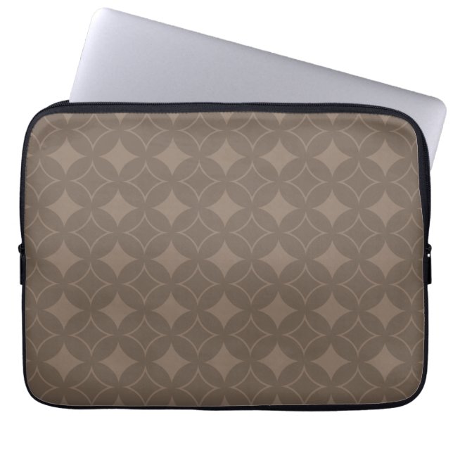 Taupe Shippo Laptopschutzhülle (Vorderseite)