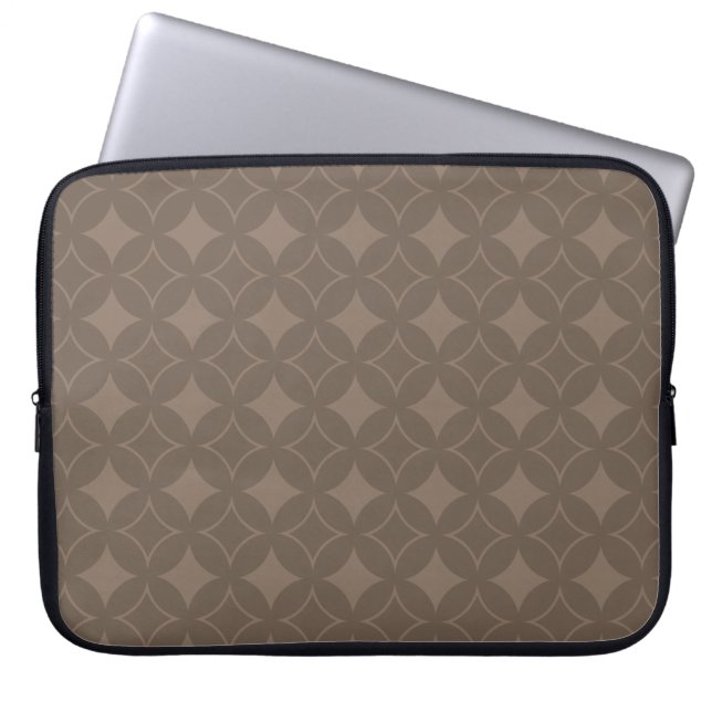 Taupe Shippo Laptopschutzhülle (Vorderseite)