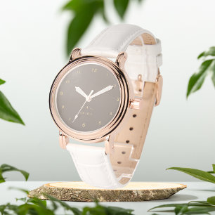 Taupe silber personalisiert eWatch Armbanduhr
