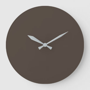 Taupe Solid Color Große Wanduhr