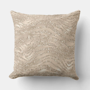 Taupe-Sparkle-Designer-Wurfkissen Kissen