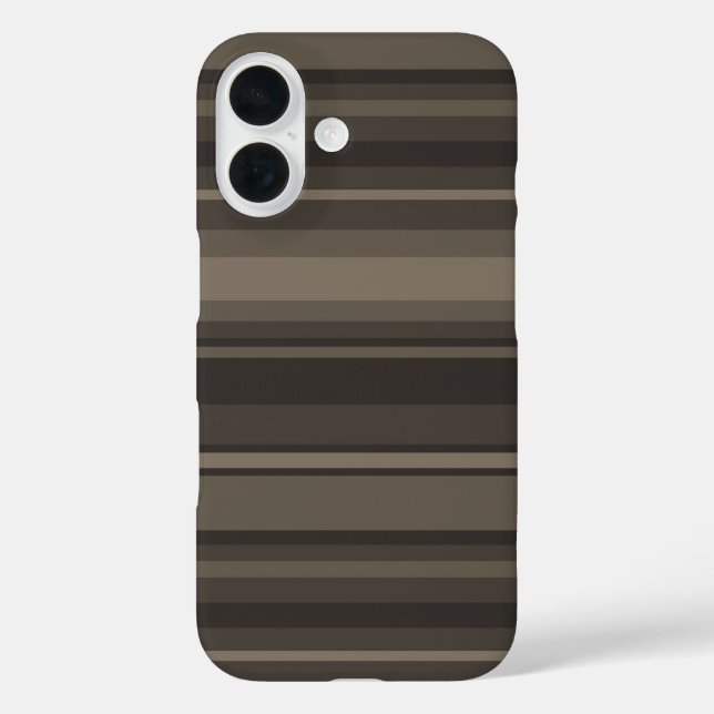Taupe Streifen Case-Mate iPhone Hülle (Rückseite)