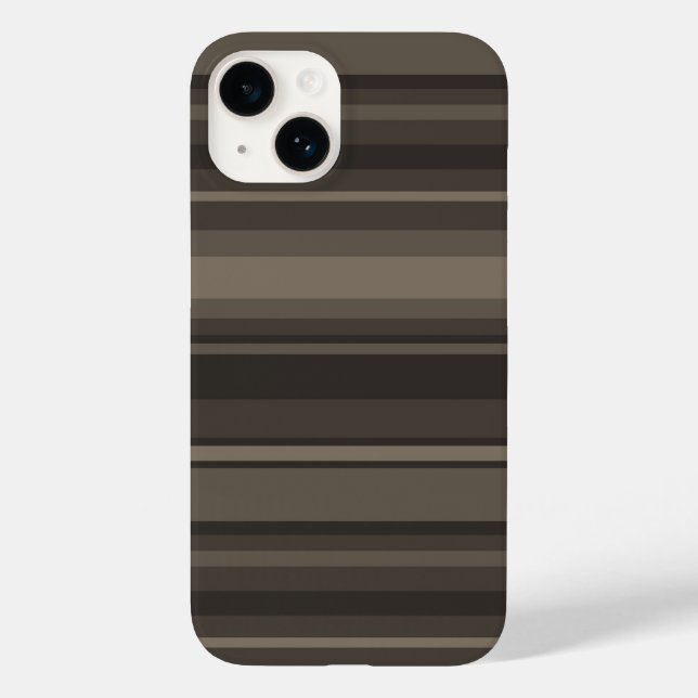 Taupe Streifen Case-Mate iPhone Hülle (Rückseite)