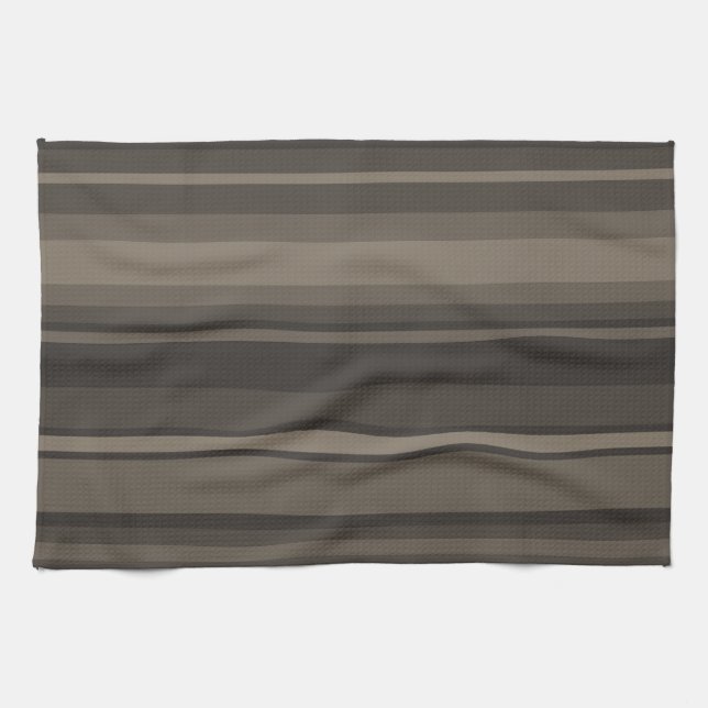 Taupe Streifen Handtuch (Horizontal)