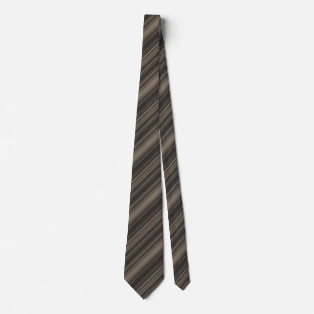 Taupe Streifen Krawatte (Vorderseite)