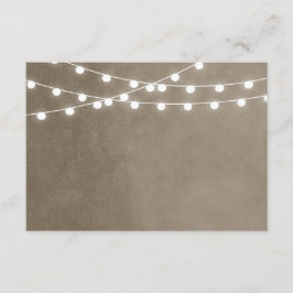 Taupe String Lights Hochzeitkarte Begleitkarte