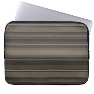Taupe stripes laptopschutzhülle