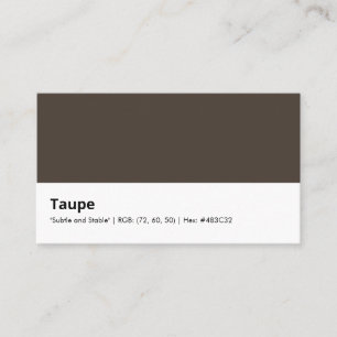 Taupe   "Subtil und Stabil" Visitenkarte