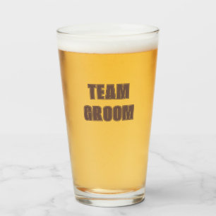 Taupe Team Groom Junggesellenabschied Glas