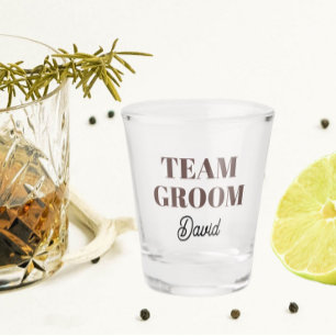Taupe Team Groom Junggesellenabschied Schnapsglas