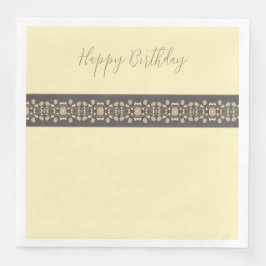 Taupe und Creme und dunkelgrau Serviette