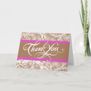 Taupe und Lavender Wedding Vielen Dank Dankeskarte