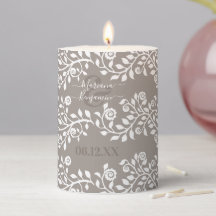 Taupe und Personalisierte Hochzeit mit weißer, rus
