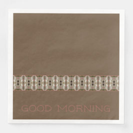 Taupe und Rosa Serviette