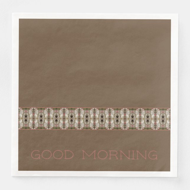 Taupe und Rosa Serviette (Vorderseite)