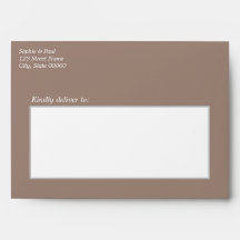 Taupe Wedding Einladung Umschlag