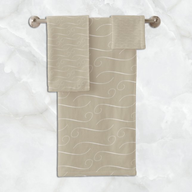 Taupe Wirbel Badhandtuch Set (Von Creator hochgeladen)
