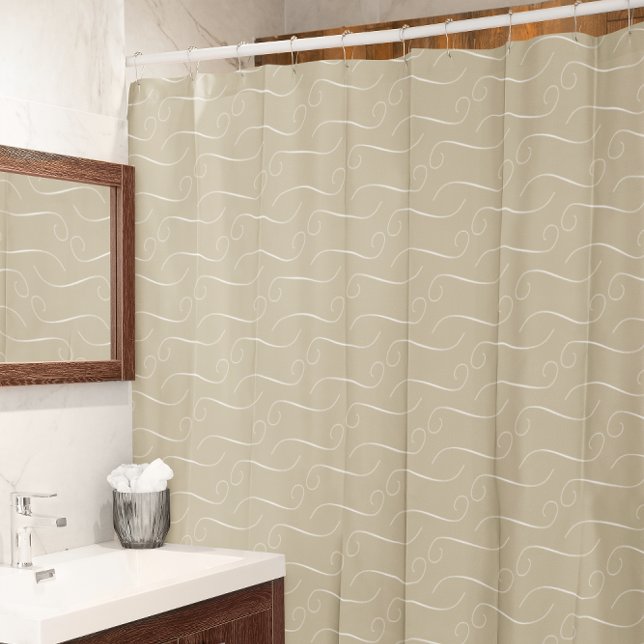 Taupe Wirbel Duschvorhang (Von Creator hochgeladen)