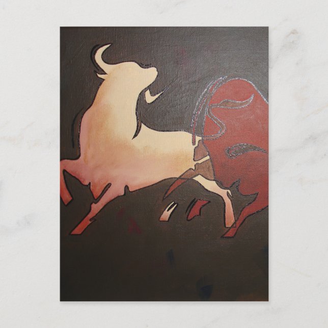 Taurean Bulls Art Postkarte (Vorderseite)