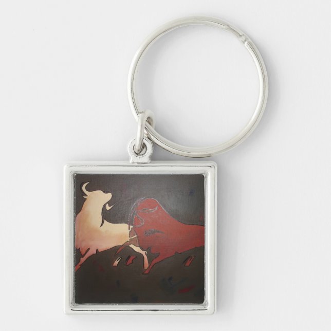Taurean Bulls Art Schlüsselanhänger (Vorne)