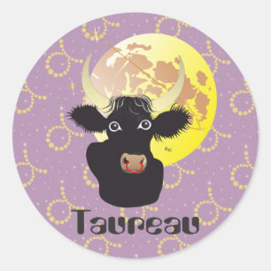 Taureau 21 avril au 20 mai Autocollants Runder Aufkleber