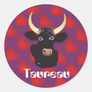 Taureau 21 avril au 20 mai Autocollants Runder Aufkleber
