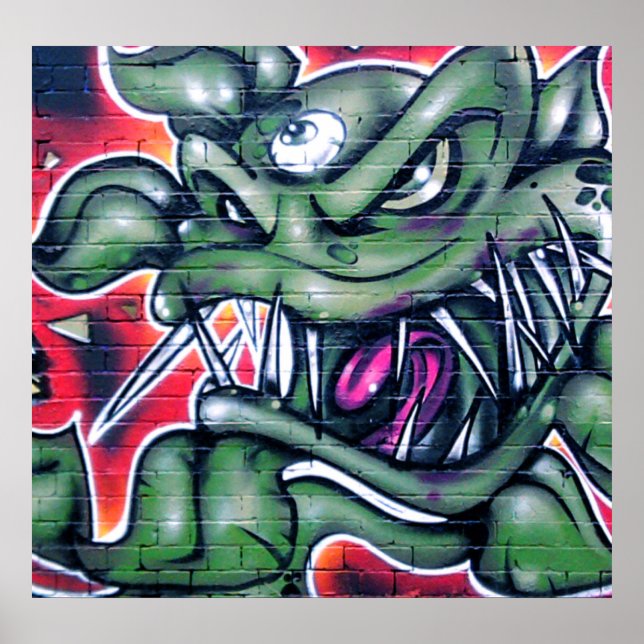 Taurian - Pflanze Spray Graffiti Art Poster (Vorne)