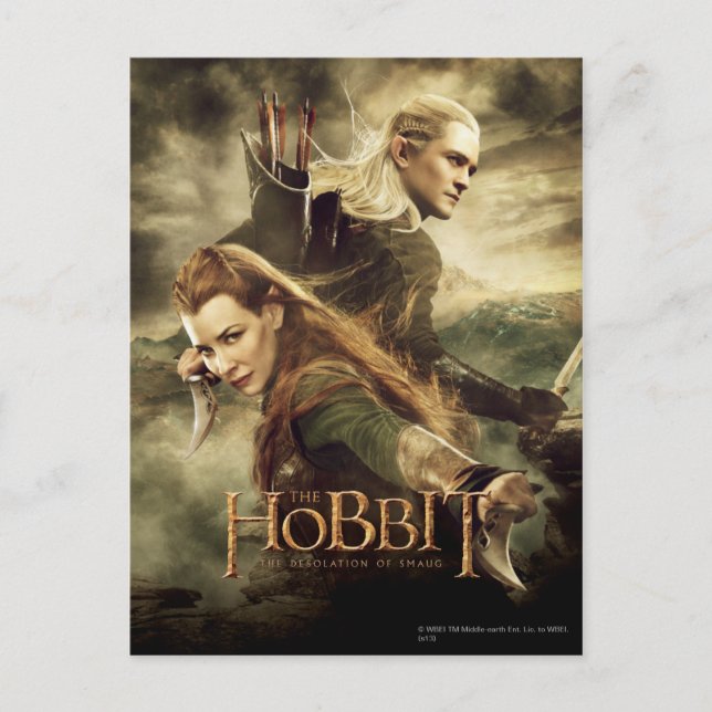 TAURIEL™ and LEGOLAS GREENLEAF™ Movie Poster 3 Postkarte (Vorderseite)