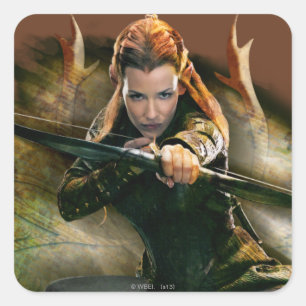 TAURIEL™ Drawing Bow Quadratischer Aufkleber