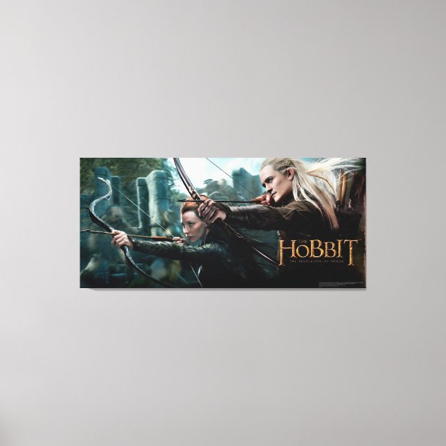 TAURIEL™ und LEGOLAS GREENLEAF™ Movie Poster Leinwanddruck (Vorderseite)