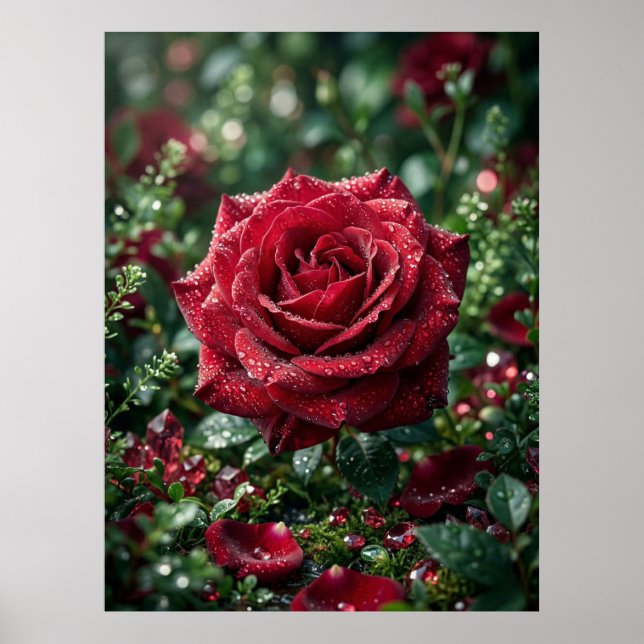 Taurose Luxus-Makroblüte Poster (Vorne)
