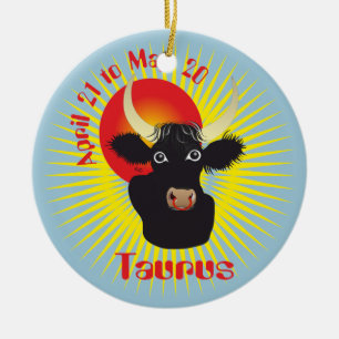 Taurus 21. April bis 20. Mai Keramik Ornament