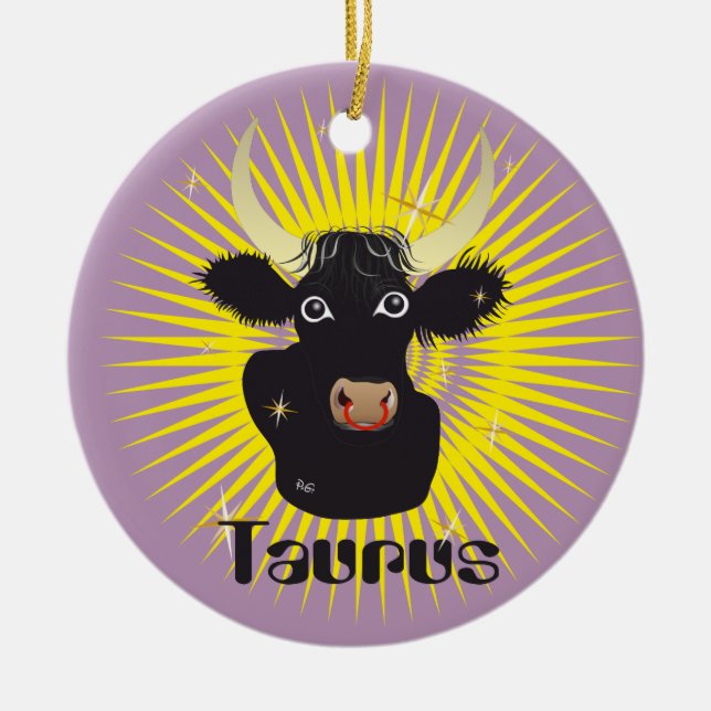 Taurus 21. April bis 20. Mai Keramikornament (Vorne)