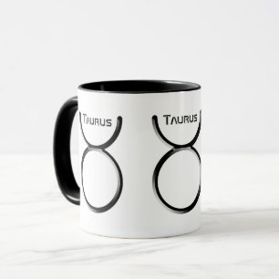 TAURUS, Abstract Design of the Zodiac Sign, Tasse