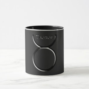TAURUS, Abstract Design of the Zodiac Sign, Tasse