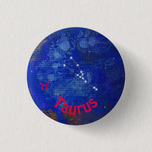 Taurus-Abzeichen, Zodiac-Horoskop-Abzeichen Button