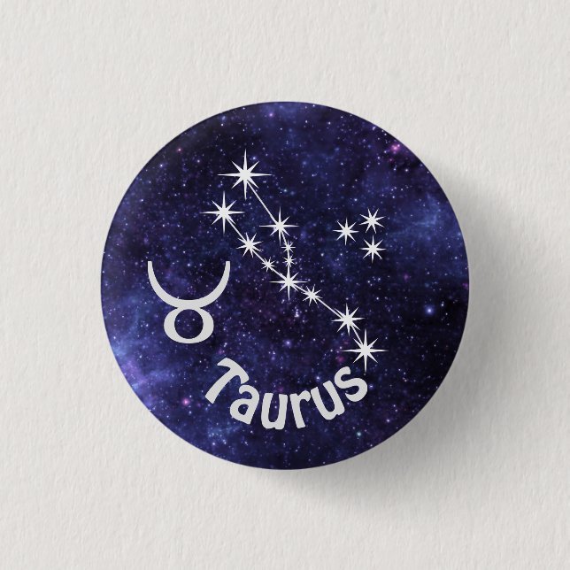 Taurus-Abzeichen, Zodiac-Horoskop-Abzeichen Button (Vorderseite)