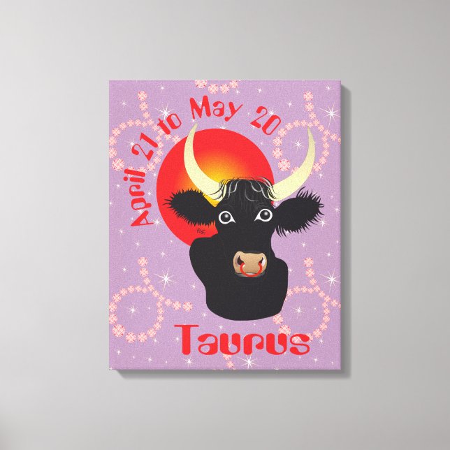 Taurus April 21 to May 20 Canvas Leinwanddruck (Vorderseite)