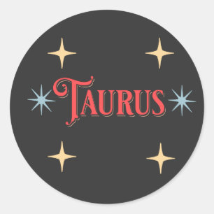 Taurus Astrologisches Zeichen Runder Aufkleber