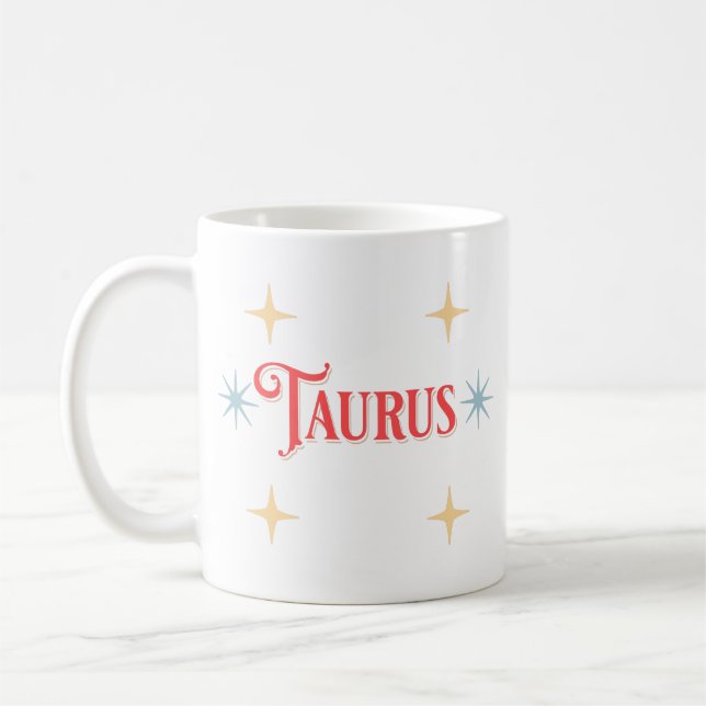 Taurus Astrologisches Zeichen Tasse (Links)